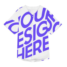 Charger l'image dans la galerie, T-shirt de baseball boutonné à manches courtes pour hommes TSYX personnalisé avec photo texte prénom (conception une image)