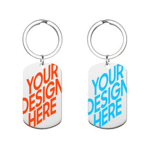 Charger l'image dans la galerie, Porte-clés en métal et plaques d'identité pour chien avec une image différente sur les deux côtés personnalisée avec prénom motif texte