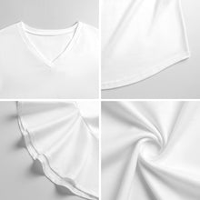 Charger l'image dans la galerie, Blouse Femme à Volants Personnalisable | Haut Col V Manches Évasées