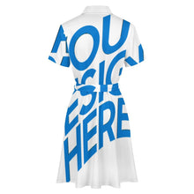 Charger l'image dans la galerie, Robe chemisier à manches courtes pour femme LM448 personnalisé avec photo texte prénom