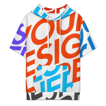 Charger l'image dans la galerie, Sweat à capuche à manches courtes LM250 pour femme et homme personnalisée avec prénom motif texte (conception multi-images)