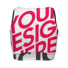 Charger l'image dans la galerie, Soutien-gorge de sport zippé sur le devant pour femme SDS2007 personnalisée avec prénom motif texte (conception multi-images)