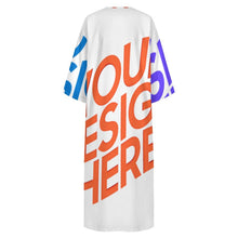 Charger l'image dans la galerie, Robe de chambre femme style méditerranéen col en V manches courtes YKL06 personnalisée avec prénom motif texte (conception multi-images)