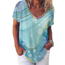 Charger l'image dans la galerie, T-Shirt Femme Col V Soie de Lait Personnalisable | Douceur & Style Unique