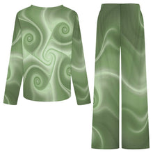 Charger l'image dans la galerie, Ensemble Pyjama Femme Personnalisé Col V Manches Longues