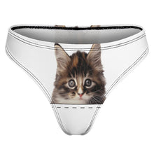 Charger l'image dans la galerie, Tanga Femme Personnalisé Photo | String 100% Coton Cadeau Drôle