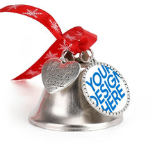 Charger l'image dans la galerie, Cloche de noël décorations d'arbre de noël pendentif cloche en métal ornements suspendus personnalisé avec photo motif texte