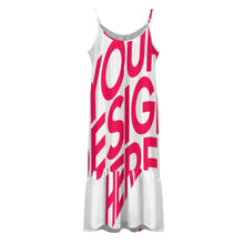 Charger l'image dans la galerie, Robe nuisette femme à fines bretelles KQ personnalisé avec photo texte prénom (conception une image)