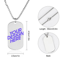 Charger l'image dans la galerie, Collier Memorial / Collier plaque commémorative gravure personnalisé avec photo lettre prénom