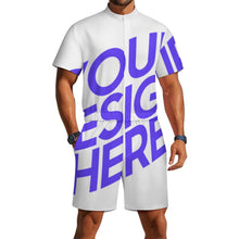 Charger l'image dans la galerie, Combinaison à manches courtes LM427 pour hommepersonnalisé avec photo texte prénom (conception une image)