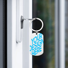 Charger l'image dans la galerie, Porte-clés en métal et plaques d'identification pour chien avec la même image des deux côtés personnalisé avec photo texte prénom