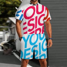 Charger l'image dans la galerie, Combinaison homme manches courtes LM427 personnalisée avec prénom motif texte (conception multi-images)