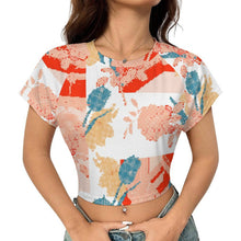 Charger l'image dans la galerie, T-shirt Crop Top Ado Personnalisé | Imprime Ta Photo | Manches Raglan