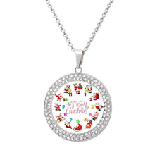 Charger l'image dans la galerie, Collier Photo Personnalisé Strass Iced-Out | Pendentif Cristal Rond