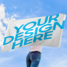 Charger l'image dans la galerie, Un drapeau avec un trou dans chaque coin personnalisée avec prénom motif texte