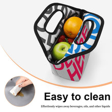 Charger l'image dans la galerie, Sac à déjeuner portable personnalisée avec prénom motif texte (conception multi-images)