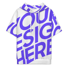 Charger l'image dans la galerie, Sweat à capuche unisexe à manches courtes LM250 personnalisé avec photo texte prénom (conception une image)