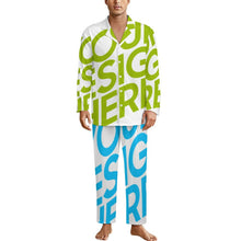 Charger l'image dans la galerie, Pyjama homme LM092 à manches longues 2 pièces personnalisé avec photo texte prénom (conception une image)