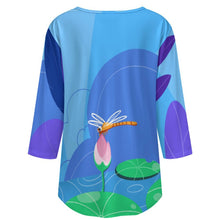 Charger l'image dans la galerie, Haut Femme Personnalisé Photo | Top Froncé Manches 3/4 Élégant