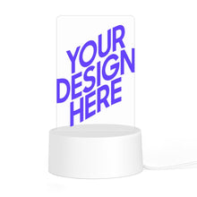 Charger l'image dans la galerie, Veilleuse en acrylique avec base ronde en plastique personnalisée avec prénom motif texte