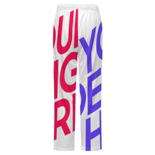 Charger l'image dans la galerie, Pantalon de pyjama ample en peluche pour homme LM071 personnalisée avec prénom motif texte (conception multi-images)