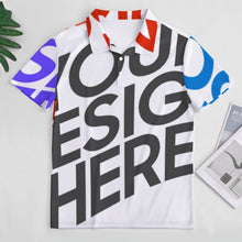 Charger l'image dans la galerie, Polo d'été en soie glacée pour homme B612 personnalisée avec prénom motif texte (conception multi-images)