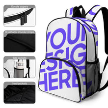 Charger l'image dans la galerie, Sac à dos grande capacité 44 x 32 x 19 cm personnalisée avec prénom motif texte