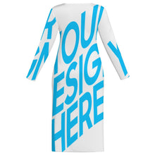 Charger l'image dans la galerie, MXLD01 Robe à manches longues femme RRCRQ personnalisé avec photo texte prénom (conception une image)