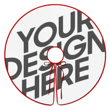 Charger l'image dans la galerie, Jupe de sapin de Noël (bordure rouge) (images différentes des deux côtés) personnalisée avec prénom motif texte