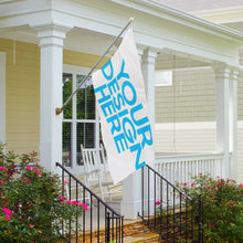 Charger l'image dans la galerie, Drapeau à deux trous personnalisé avec photo texte prénom