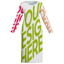 Charger l'image dans la galerie, Robe à manches longues grande taille pour femme MXLD01 personnalisée avec prénom motif texte (conception multi-images)