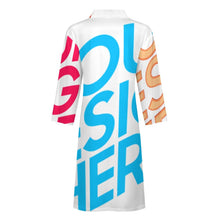 Charger l'image dans la galerie, Peignoir homme LM003 peignoir de pyjama fin et confortable personnalisée avec prénom motif texte (conception multi-images)