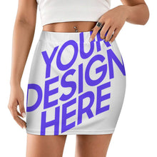 Charger l'image dans la galerie, Mini-jupe LM243 pour femme personnalisé avec photo texte prénom (conception une image)