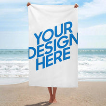 Charger l'image dans la galerie, Grande serviette de plage serviette de sauna serviette de bain légère (version horizontale ou verticale disponible) personnalisé avec photo texte prénom