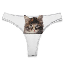 Charger l'image dans la galerie, Tanga Femme Personnalisé Photo | String 100% Coton Cadeau Drôle