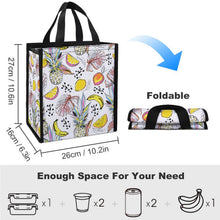 Charger l'image dans la galerie, Sac Lunch Isotherme Pliable Rétro | Design Paper Bag & Velcro