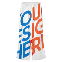 Charger l'image dans la galerie, Ensemble femme composé d'une chemise col rond à manches chauve-souris et d'un pantalon large à taille élastique YKL04personnalisée avec prénom motif texte (conception multi-images)