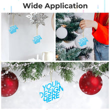 Charger l'image dans la galerie, Pendentif décoratif en acrylique pour sapin de Noël plusieurs styles disponibles (forme circulaire, amour, Noël) personnalisé avec photo texte prénom