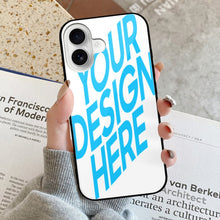 Charger l'image dans la galerie, Coque de téléphone en verre Apple iPhone 16 personnalisé avec photo texte prénom
