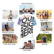 Charger l'image dans la galerie, Tee NT unisexe col rond coupe régulière à manches courtes personnalisée avec prénom motif texte (conception multi-images)