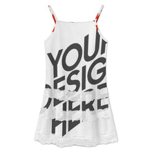 Charger l'image dans la galerie, Robe nuisette à bordure en dentelle pour femme SDS2520 personnalisé avec photo texte prénom (impression des multi-images)