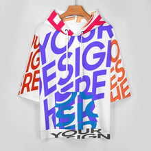 Charger l'image dans la galerie, Sweat-shirt à capuche en tissu à écailles de poisson design multi-images unisexe pour hommes et femmes demi-manche LM033 personnalisé avec photo texte prénom