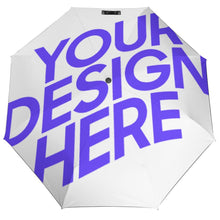 Charger l'image dans la galerie, Y01 Parapluie automatique pliable 3 plis / parapluie de poche (noir collé à l'intérieur / imprimé à l'extérieur) personnalisé avec photo texte prénom