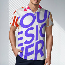 Charger l'image dans la galerie, Polo pur coton pour homme personnalisée avec prénom motif texte