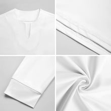 Charger l'image dans la galerie, T-shirt homme en soie glacée à séchage rapide avec col en V irrégulier MWL698 personnalisée avec prénom motif texte (conception multi-images)