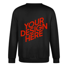 Charger l'image dans la galerie, 100% coton imprimé devant et dos unisexe sweat-shirt à manches longues hommes femmes différentes couleurs pull-shirt personnalisé avec photo texte prénom