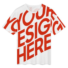 Charger l'image dans la galerie, T-shirt coupe classique à manches courtes et col rond NT pour femmes et hommes personnalisé avec photo texte prénom (conception une image)