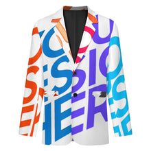 Charger l'image dans la galerie, Costume homme 2 boutons LTM100852 personnalisée avec prénom motif texte (conception multi-images)