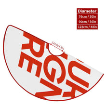 Charger l'image dans la galerie, Jupe de sapin de Noël (bordure rouge) (images différentes des deux côtés) personnalisée avec prénom motif texte