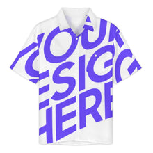 Charger l'image dans la galerie, Chemise homme revers manches courtes LM056 avec double poches à rabat personnalisé avec photo texte prénom